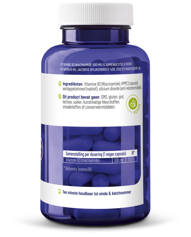 Vitakruid Vitamine B3 Niacinamide 500 mg