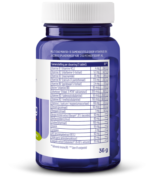 Vitakruid Multi Dag Man 50+