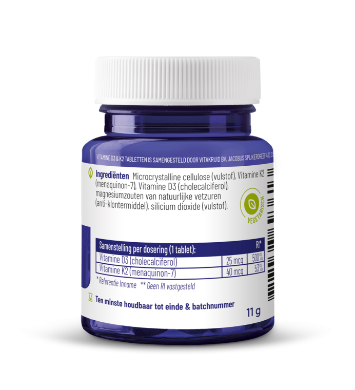 Vitakruid Vitamine D3 & K2 tabletten
