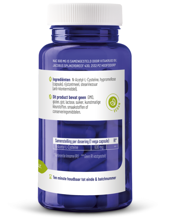 Vitakruid NAC 600 mg N-Acetyl-L-Cysteïne