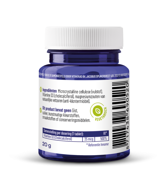 Vitakruid Vitamine D3 - 25 mcg / 1000 IE