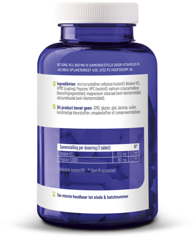 Vitakruid Betaïne HCL 650 mg