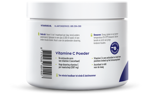 Vitakruid Vitamine C poeder Calcium- & Magnesiumascorbaat