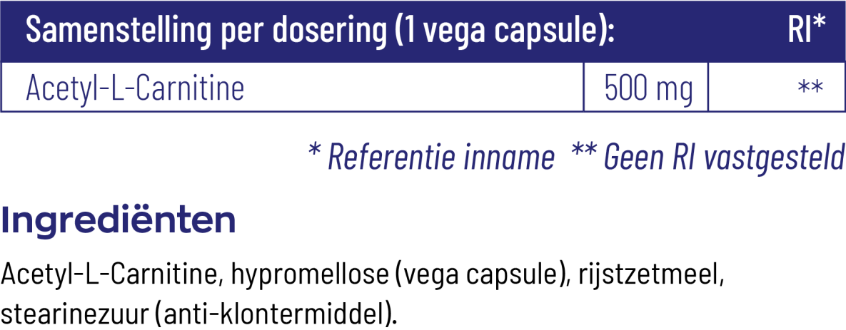 Vitakruid Acetyl-L-Carnitine 500 mg
