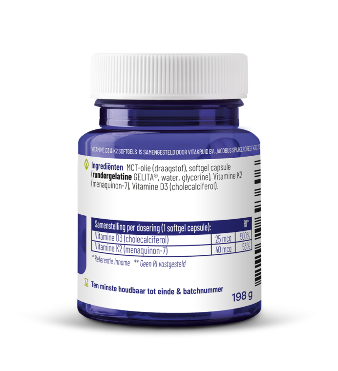 Vitakruid Vitamine D3 & K2 softgels