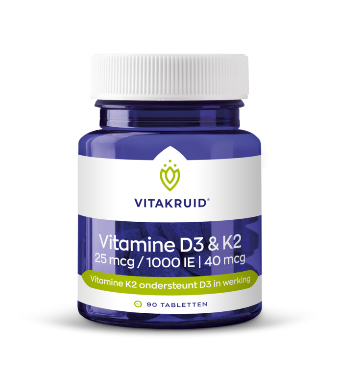 Vitakruid Vitamine D3 & K2 tabletten