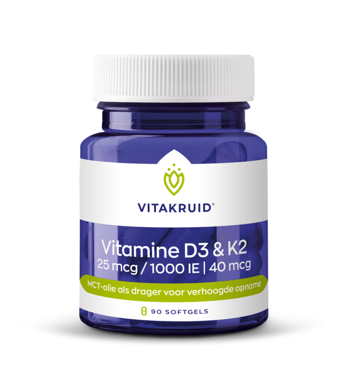 Vitakruid Vitamine D3 & K2 softgels