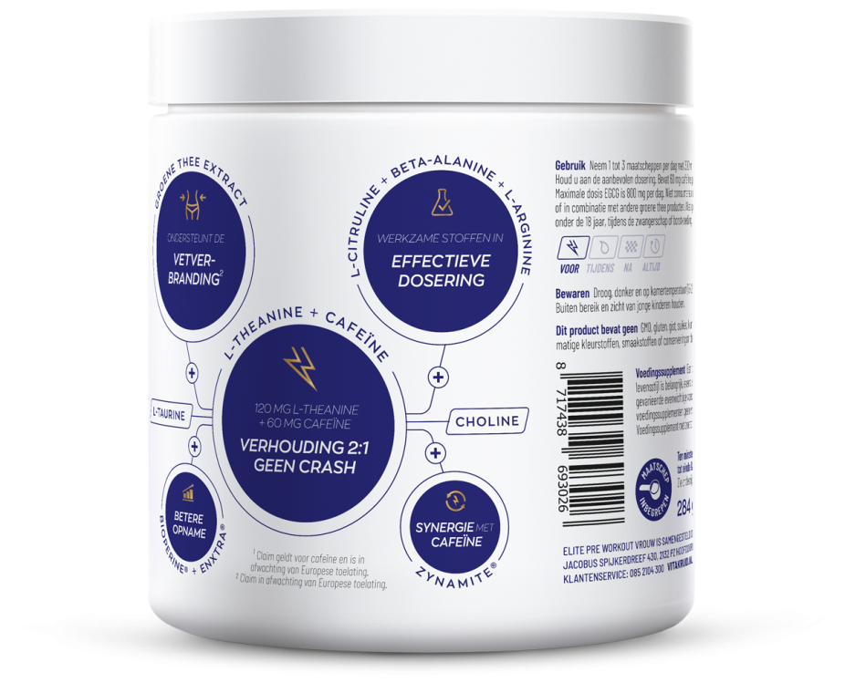 Vitakruid Elite Pre Workout Vrouw