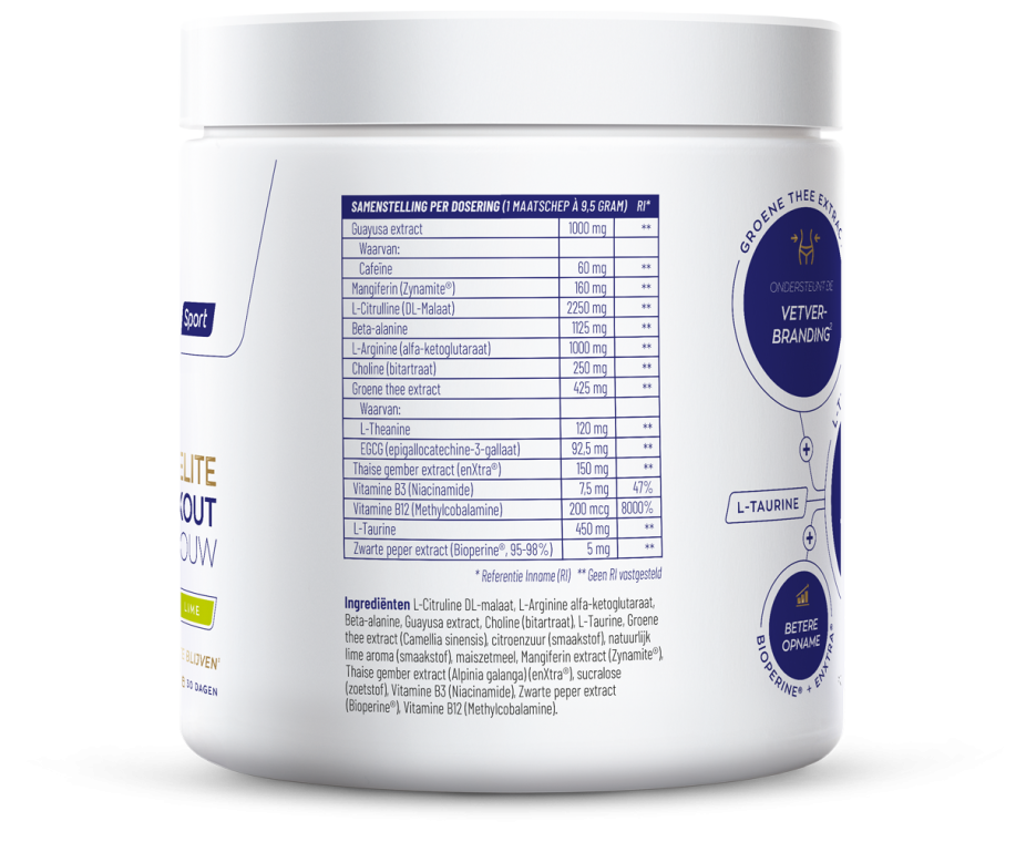 Vitakruid Elite Pre Workout Vrouw