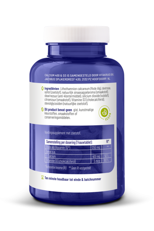 Vitakruid Calcium 400 & D3 uit Rode Alg