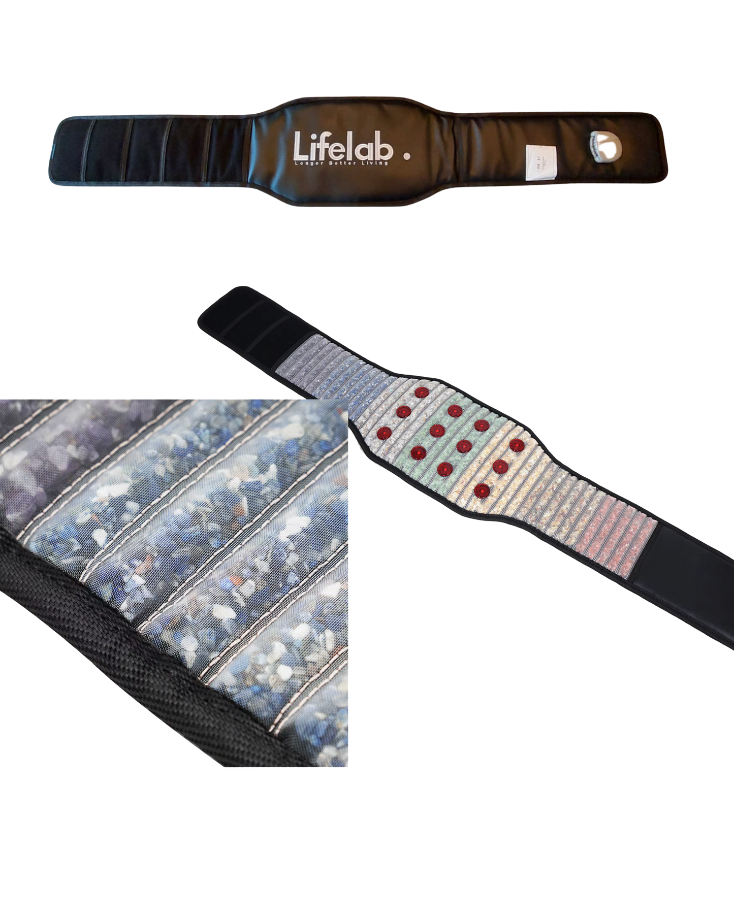 Lifelab PEMF Band — Pulserende Elektromagnetische Frequentie Band met Nabij-infrarood & Kristallen
